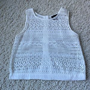 Romeo + Juliet Couture White Lace Tank Top